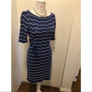 Trina Turk Cabana Blue Knit Dress